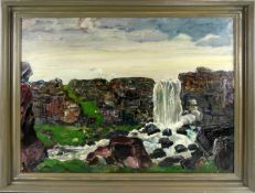 HUGO KÖRTZINGER (1892-1967), "Thingvellir Island", Öl/L.,