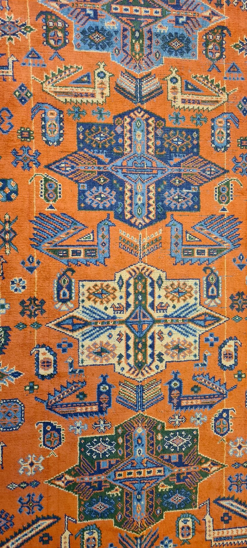 Teppich, orange/blau, ca. 245 x 180 cm - Bild 2 aus 5