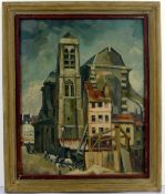 HANS THURN (1889-1963), "St. Nicolas in Paris", Öl/Holz,, u.re.sig.,