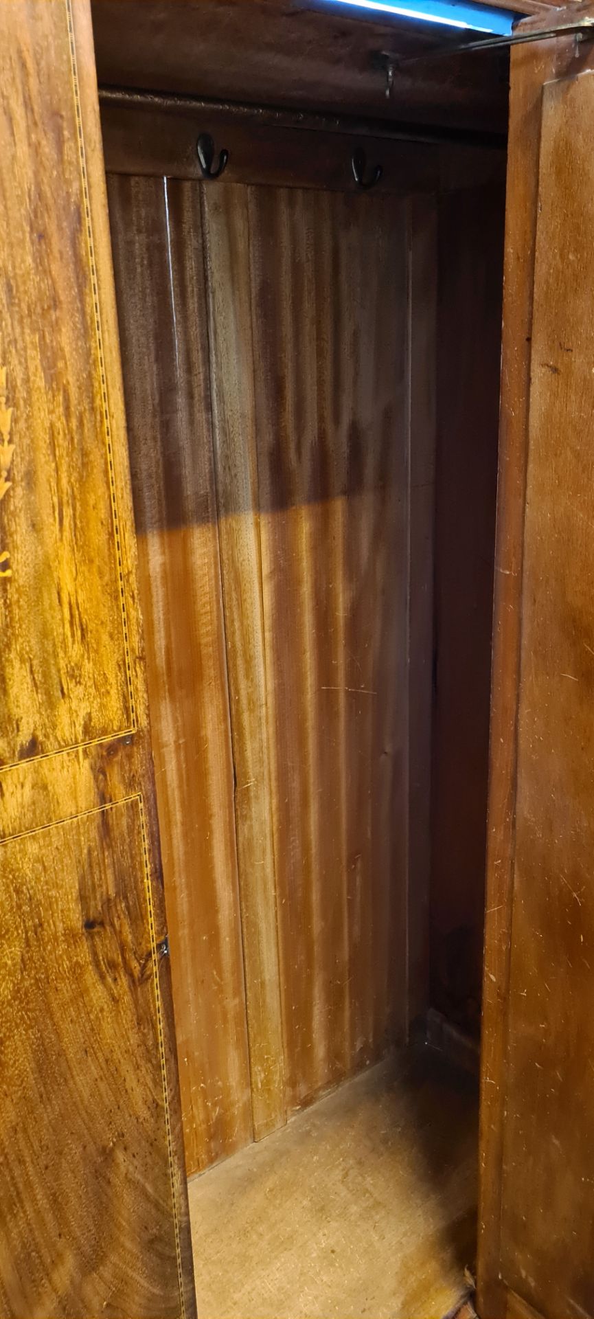 Schrank, Mahagoni, England, 1-türig, mit Spiegel (Facettenschliff), 1 Schublade, - Bild 3 aus 3