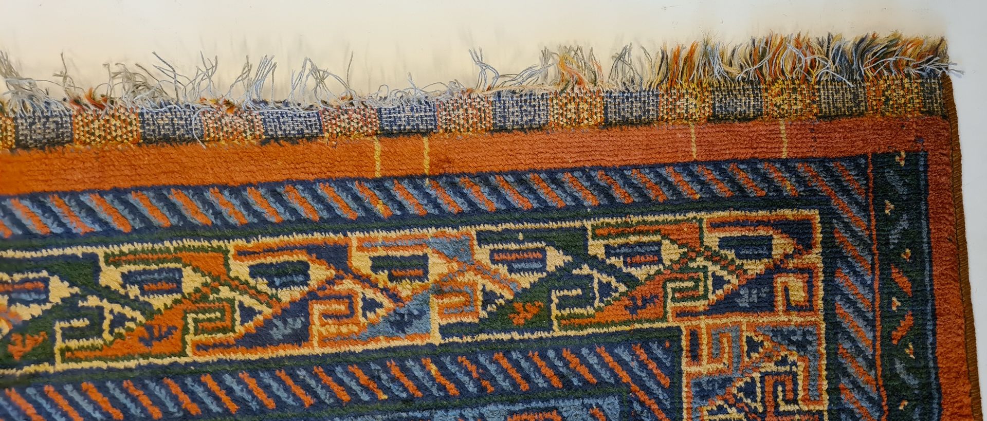 Teppich, orange/blau, ca. 245 x 180 cm - Bild 3 aus 5