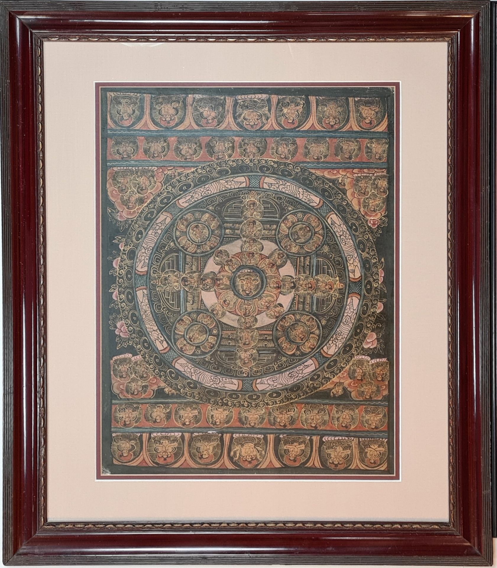2 Tibetische Thangka, Rad des Lebens, ca. 71 x 59 und 67 x 57 cm, - Bild 3 aus 5