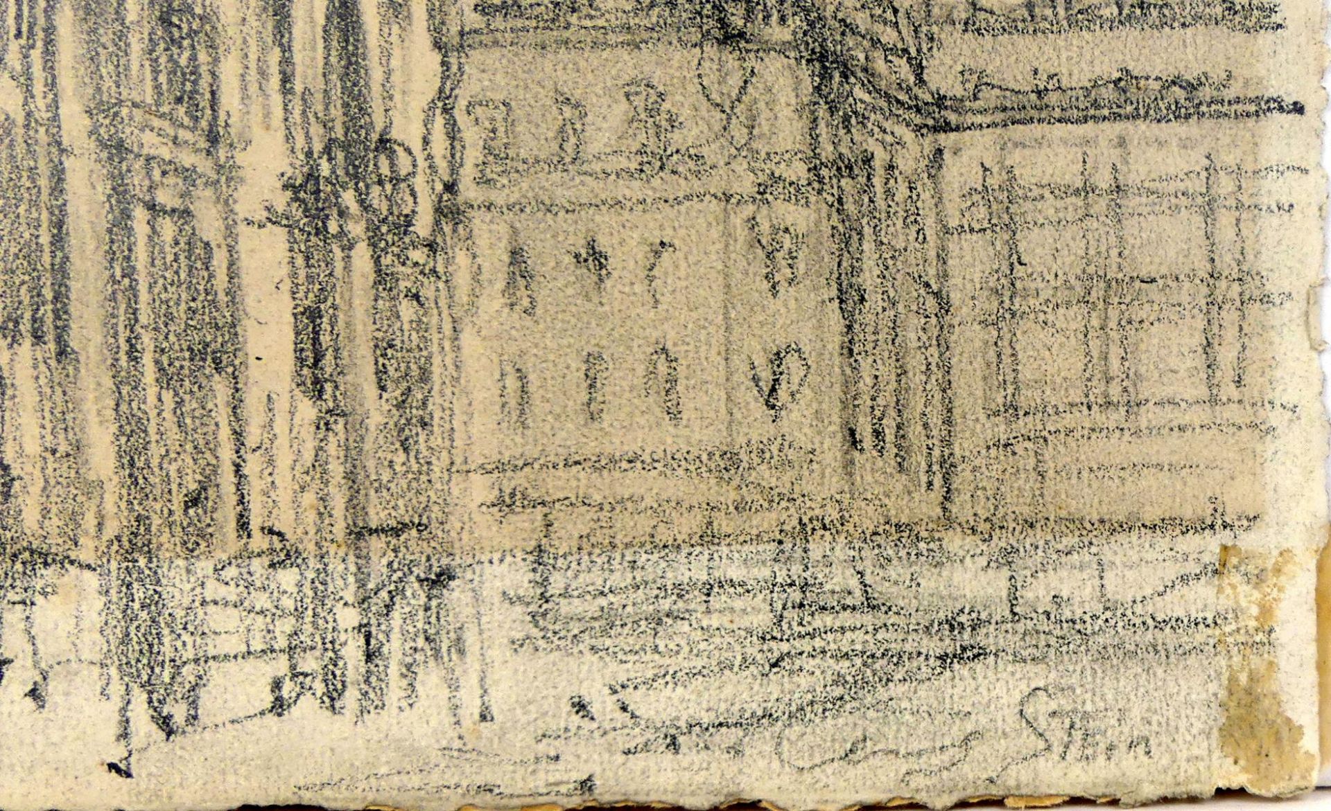 GEORGES STEIN, "Notre-Dame de Paris", Bleistiftzeichnung, u.re.sig., - Bild 2 aus 4