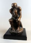 AUGUST RODIN (1840-1917), "Der Denker" Bronze, späterer Abguss,