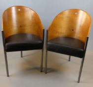 Paar Philippe Starck Stühle, "Costes-Chair" für Driade, 90er Jahre,