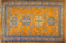 Teppich, orange/blau, ca. 245 x 180 cm