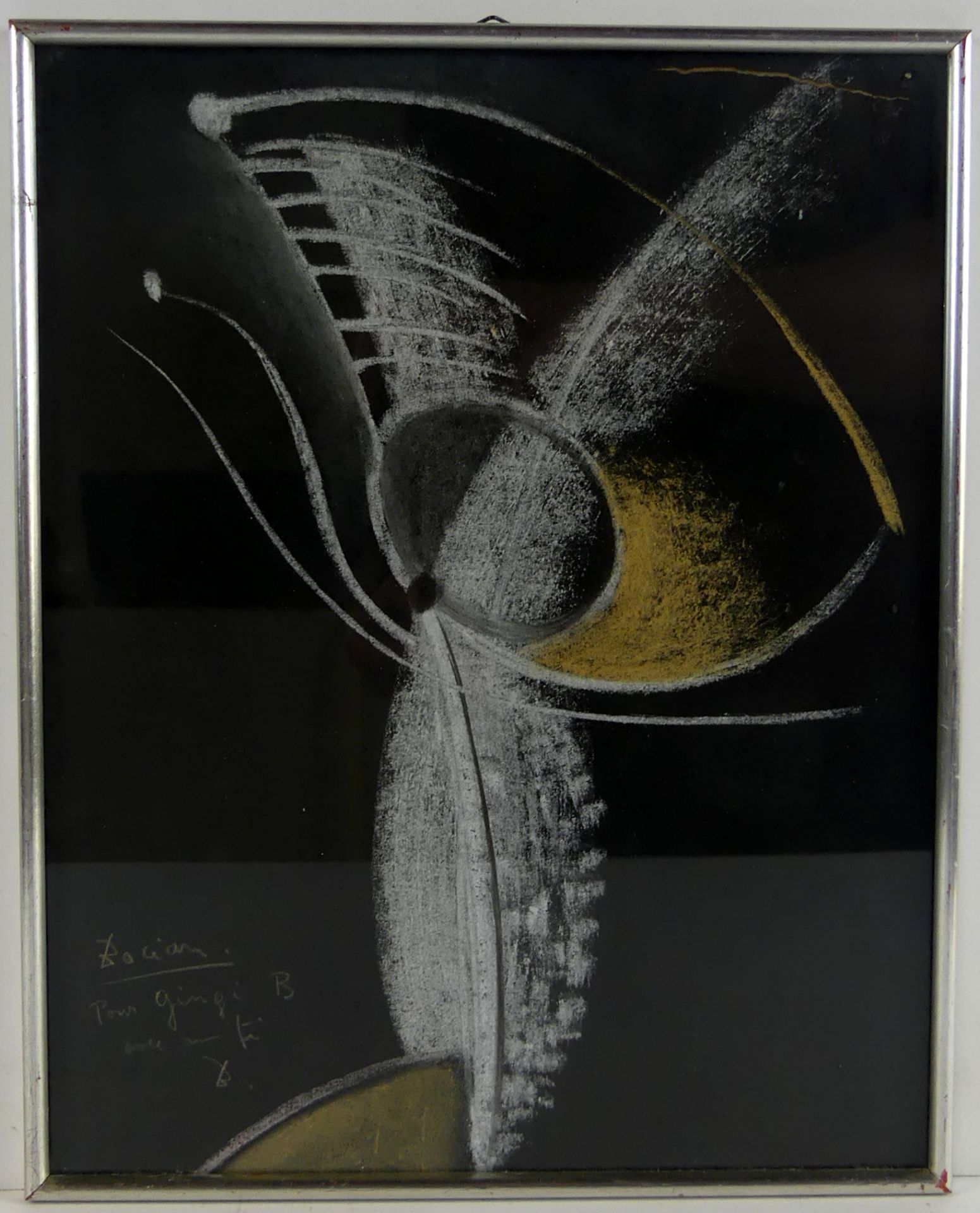 BOCIAN (1912-2002), "Abstrakt", Farbkreidezeichnung, u.li.sig.,