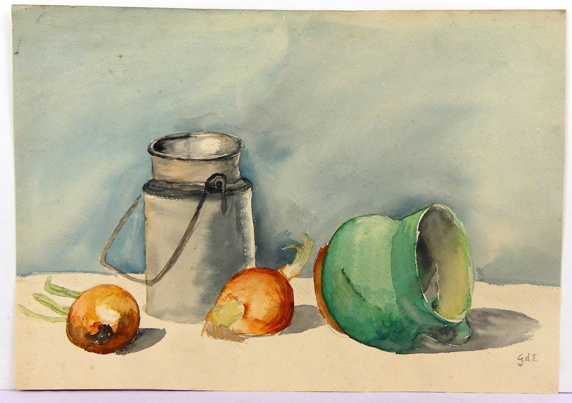 "Stillleben", Aquarell, unten rechts monogr. Gde, Blatt ca. 38 x 26 cm