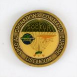 United States European Command medallion, Special Operations Command Europe USEUCOM, 4cm diameter