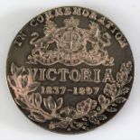 Queen Victoria diamond jubilee commemorative medal, "In Commemoration Victoria 1837-1897", with