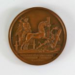 1808 Napoleone Bonaparte bronze medallion, with profile bust, the reverse with depiction of a