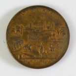 Frederick the Great commemorative medallion, capitulation of Breslau 20 dec 1757, 4.5cm diameter