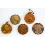 Five King George VI & Queen Elizabeth coronation medals, to include a South African example and an