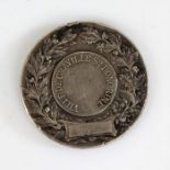 French silver republic medallion, "Republique Francaise" with figural bust, the reverse "Ville de