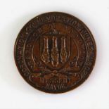 Borough of Woolwich bronze Edward VII & Queen Alexandra coronation medallion, June 26th 1902, 3cm