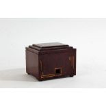 Art Deco 'The Magic Casket' cigarette box/dispenser, with bakelite case, 10.5cm wide
