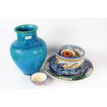 Collection of pottery mostly of Palestine origin to include a vase, jug, bowls, (qty)