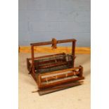 20th century pine framed weaving loom, 75cm wide