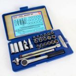 Draper Expert Chrome Vanadium socket set, in case