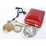 Barron of Hull 'Barron's lever'  open face pocket watch, the white diual with Roman numerals and