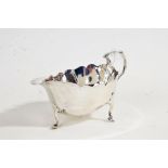 George V silver sauce boat, Sheffield 1923, maker Francis Howard Ltd. with acanthus leaf capped