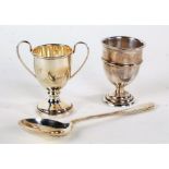 Silver, various dates and makers, to include twin handled trophy cup, trophy cup (AF),