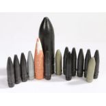 Collection of plastic projectiles for display with shell cases, appear to be mainly 20mm, (qty)