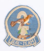 U.S. Navy SEAL Team 2 shoulder sleeve insignia, embroidered on twill with cheesecloth backing,
