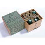 Box of vintage .410 Central-Fire No.6 Cartridges by Eley Bros. contains 18 cartridges, (Please