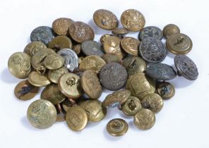 Collection of buttons, mainly military, Royal Artillery, 73rd Highlanders, RAF, General Service,