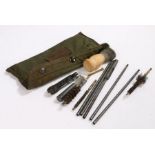 Post Second World War British army weapon cleaning kit, contained in holdall