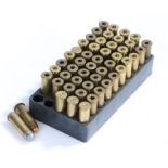 Tray of 50 inert .38 Special rounds, (brass cases and projectiles)