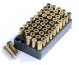 Tray of 50 inert .38 Special rounds, (brass cases and projectiles)