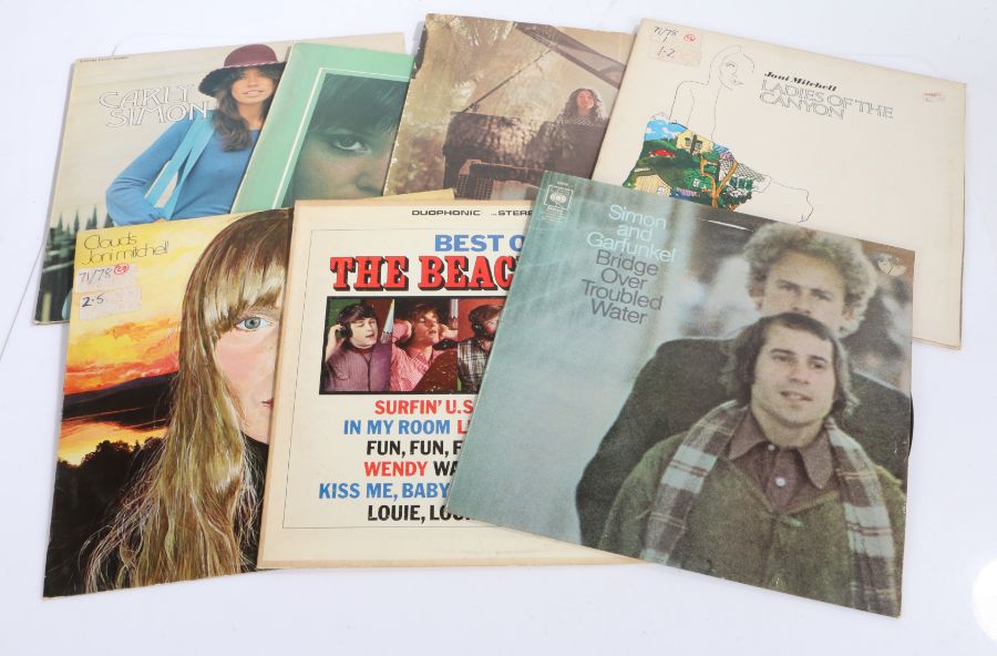 7 x Folk/Rock LPs. The Beach Boys - Best Of (DT 2545). Carole King - Music (67013). Melanie -