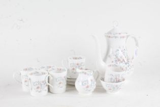 Ridgway 'Pavan' coffee set, comprising coffee pot, six each cups and saucers, cream jug and sugar