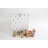 Eight Beatrix Potter Peter Rabbit figures, some Border Fine Arts, to include Peter Rabbit in the