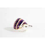 Royal Crown Derby paperweight, in the form of a hedgehog, 11cm long