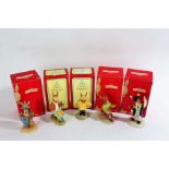 Five boxed Royal Doulton 'Bunnykins', to include Romeo Bunnykins and others, all housed in their