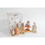 Three Royal Doulton 'Bunnykins' figures, 'Clarissa The Clown', 'Juliet Bunnykins', 'Ankhesenamun',