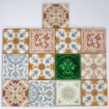 Collection of thirteen Victorian tiles, to include Minton (13)
