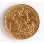 Victoria gold sovereign, 1897, George and dragon