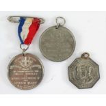 Three King George V and Queen Mary silver jubilee medals, to include an octagonal example (3)