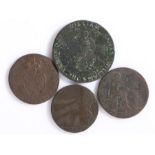 Tokens- John Wilkinson iron master half penny 1791, John Wilkinson master iron monger half penny