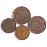 Tokens- Canada. Province Du Bas Canada deux sous bank token one penny 1837, Province Du Bas Canada