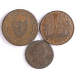Tokens- Macclesfield Charles Roe established the copper works 1758, Worcester city and county one