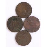 Tokens- Inverness half penny 1793, Edinburgh half penny 1791? Isaac Newton half penny 1793, bank