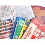 Stamps -  collection in two stockbooks + two albums and stamp magazines (qty)