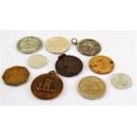 European and world tokens and medallions, to include Belgian commemorative pendant depicting Max