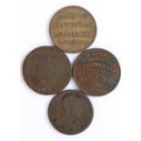 Tokens- Portsea half penny 1794, E.F.Sise Portsmouth token, Victorian and Albert institution