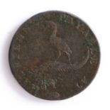 British Token, copper halfpenny, 1794, Midlands, HALFPENNY PAYABLE AT with depiction of a stork on a